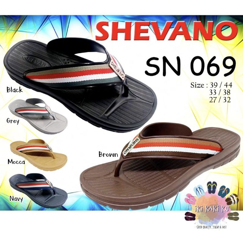 SANDAL JEPIT LAKI PRIA DEWASA REMAJA KARET LENTUR SHEVANO 069 UKURAN 27-32