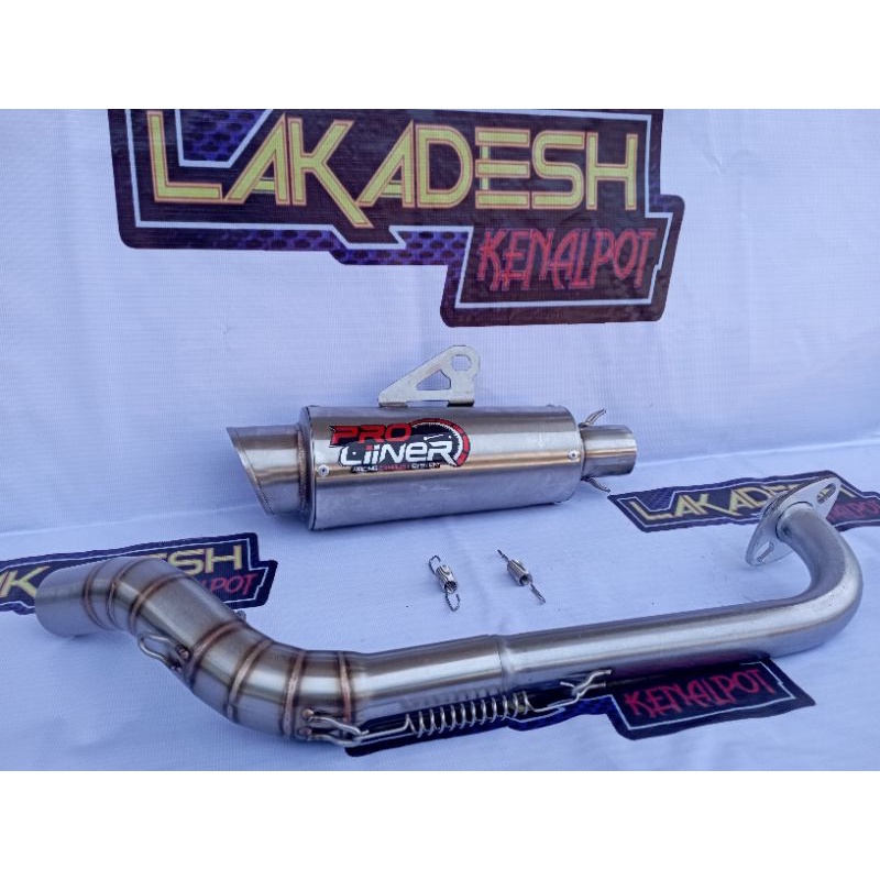 KNALPOT PRO LINER ALL MATIC (INLET 38/50) BEAT MIO VARIO AEROX SCOOPY NMAX PCX LEXI ADV GENIO FREEGO XRIDE SPACY XEON SPIN DLL