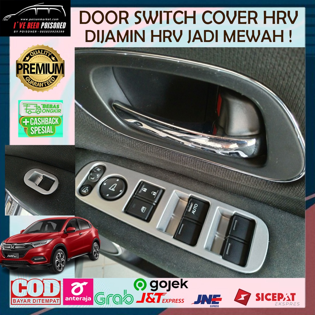 Aksesoris Mobil Honda HRV Cover Tombol HRV di Pintu Mobil Door Switch Cover Honda HRV Cover Tombol P