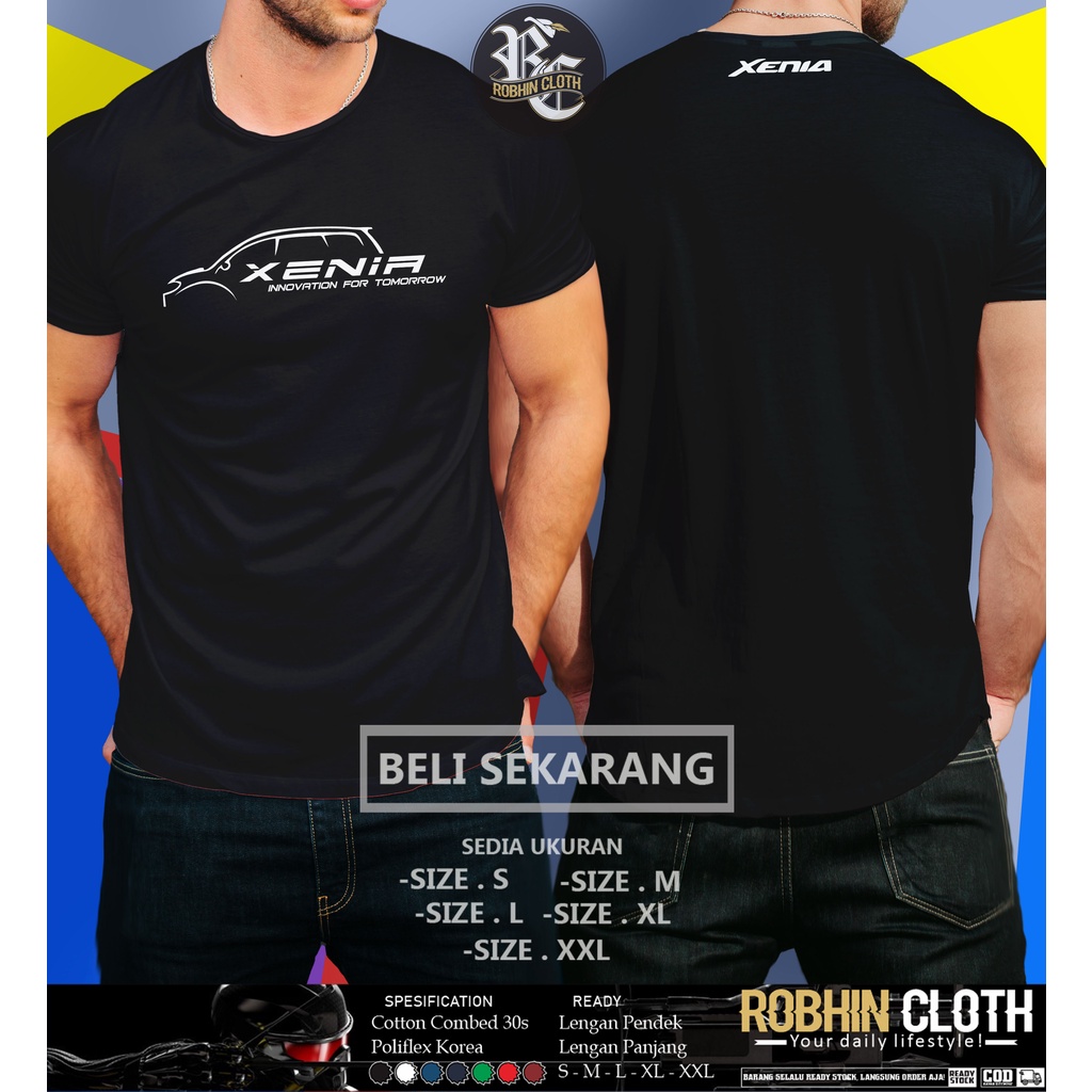 Kaos Mobil Daihatsu Xenia Side Siluet Baju Otomotif