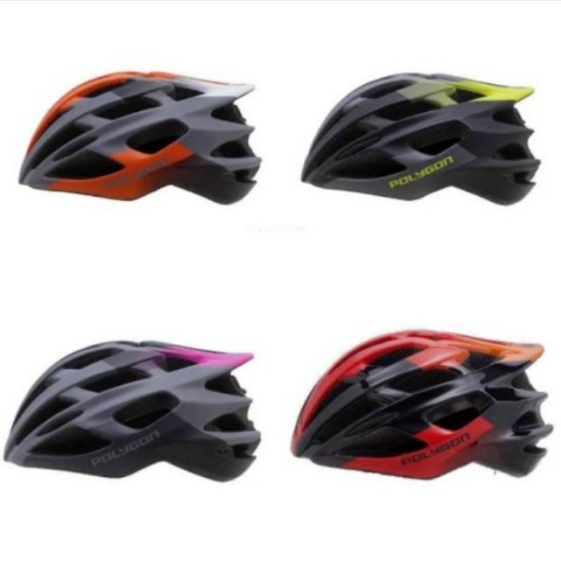 Helm Sepeda Polygon Rustle Bike Helmet Balap Road Bike RB MTB Folding Berkualitas