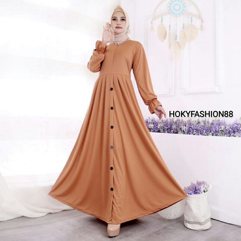 PLAIN DRESS-BAJU GAMIS JERSEY MUSLIM WANITA CANTIK TERBARU