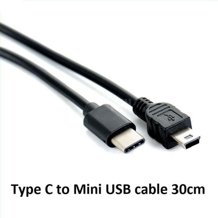 KABEL DATA USB 3.1 TYPE C MALE TO MINI USB MALE 30 cm CONVERTER MINI B