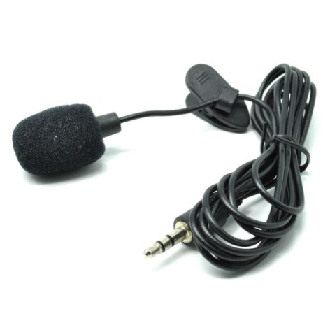 [AUDIOMINI] - 3.5mm Microphone with Clip for Smartphone / Laptop / Tablet PC - SR-503 - Black