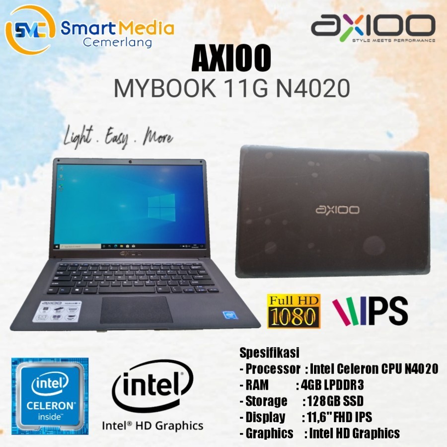 AXIOO MYBOOK 11G CELERON N4020 4GB 128GB WIN10