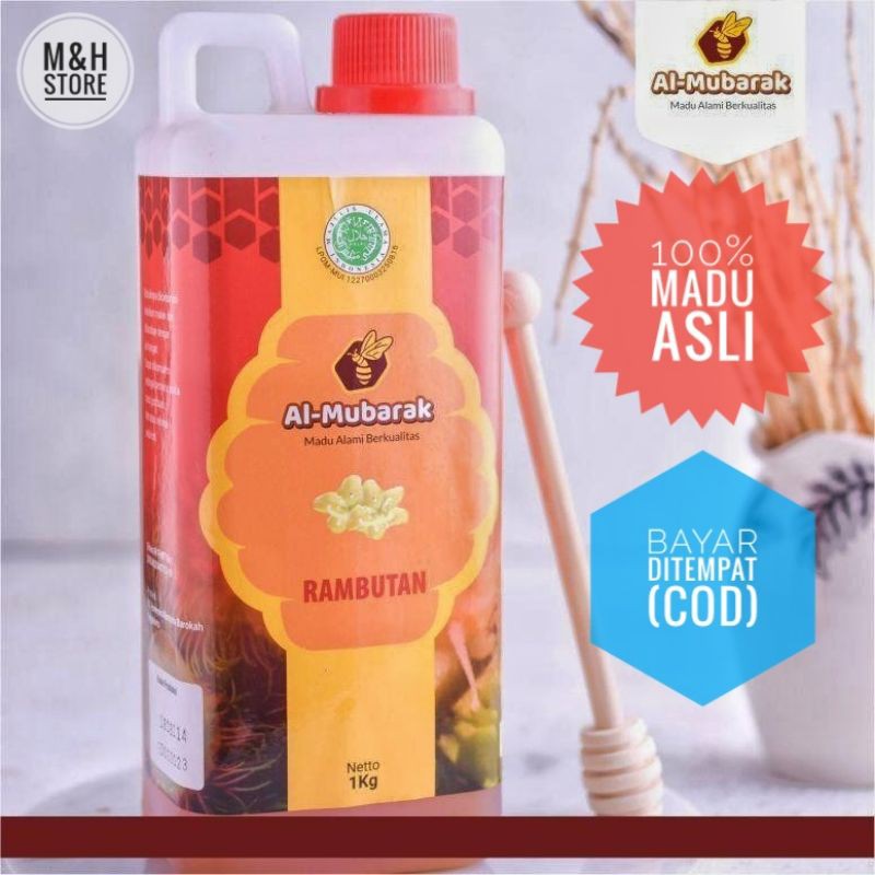 

MADU RAMBUTAN ASLI Madu Asli 100% Madu Murni AL-MUBARAK (500g, 1kg)