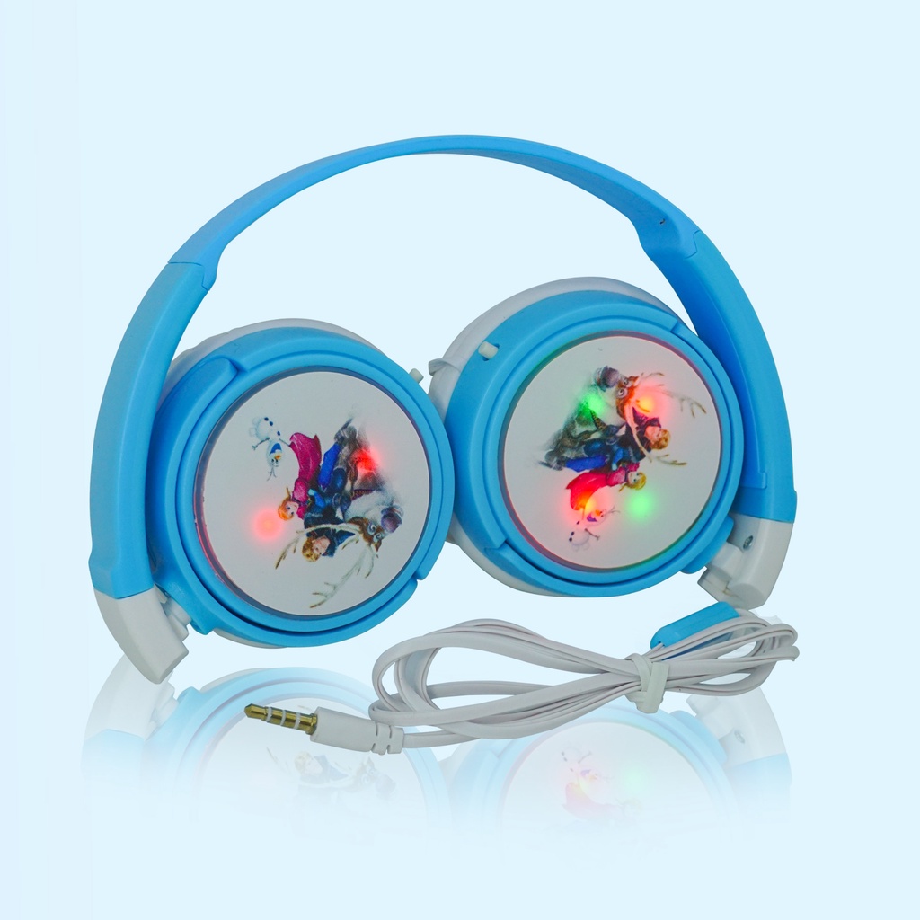 Headset Bando / Headphone Anak / Earphone Stereo / Headfree Kabel Disney LED Murah Lucu Extra Bass Universal - HF 303