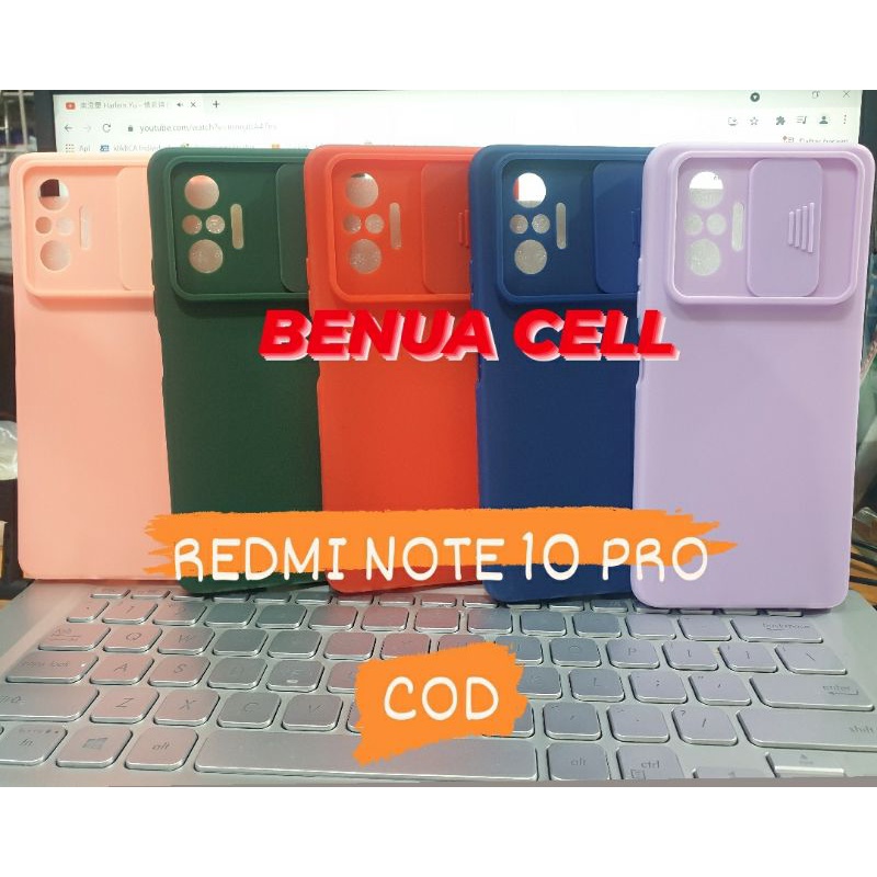 SLIDE CASE XIAOMI REDMI NOTE 10,REDMI NOTE 10 PRO - SOFCASE SLIDE PELINDUNG KAMERA REDMI NOTE 10,REDMI NOTE 10 PRO -BC