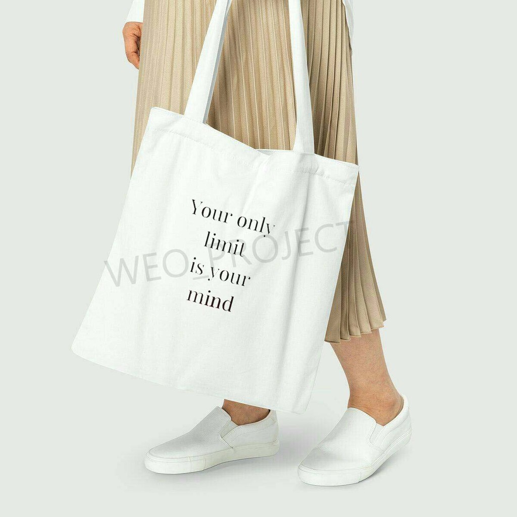 TOTE BAG KANVAS / TOTE BAG WANITA / TOTE BAG WORDS2