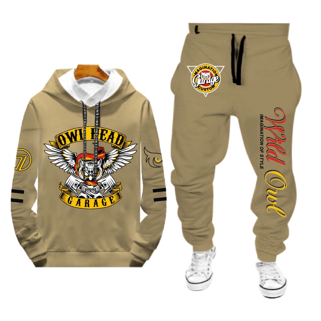 STELAN 1 SET SWEATER DAN CELANA OWL HEAD