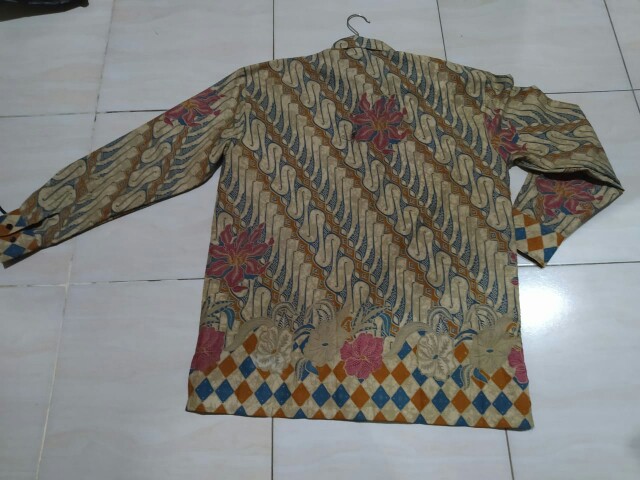 Batik Solo Parang Probo Kemeja Pria Full Furing Katun Cabut Primisima