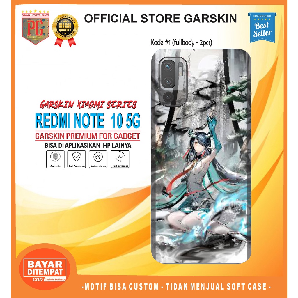 Garskin Xiaomi Redmi Note 10 5G Skin Gadget Motif Anime (2pcs Fullbody)