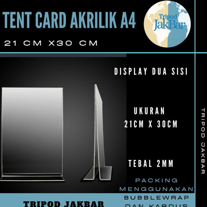 

BISA COD Akrilik A4 - Akrilik Display Stand Tent Card - Type T KOMPLIT Kode 784