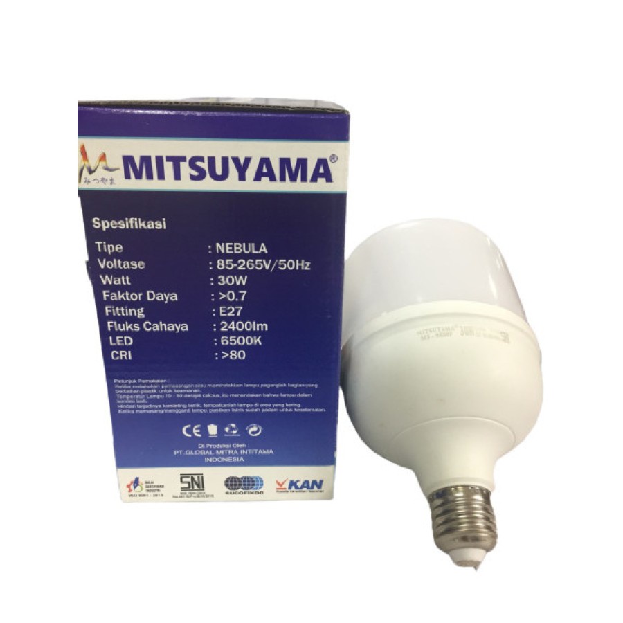 Bohlam LED 30W Mitsuyama Nebula MS-9830F Cahaya Putih Original