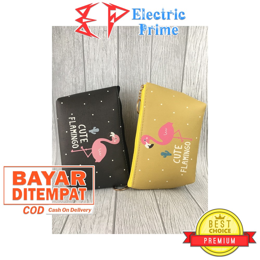 Pouch Kosmetik Mini Penyimpanan Serbaguna Anti Air Tas Make Up Rias Flamingo 0015