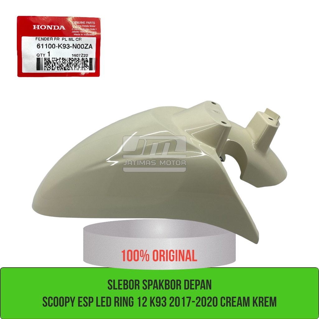 Spakbor slebor depan scoopy fi esp LED ring 12 K93 2017-2020 cream krem 61100-K93-N00ZA