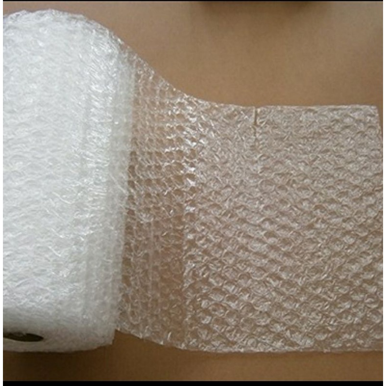 Selongsong sticker, bubble wrap, extra packing duss