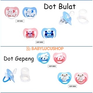 Lusty Bunny Empeng Bayi Baby Pacifier Silicone Dot Gepeng Dan Bulat