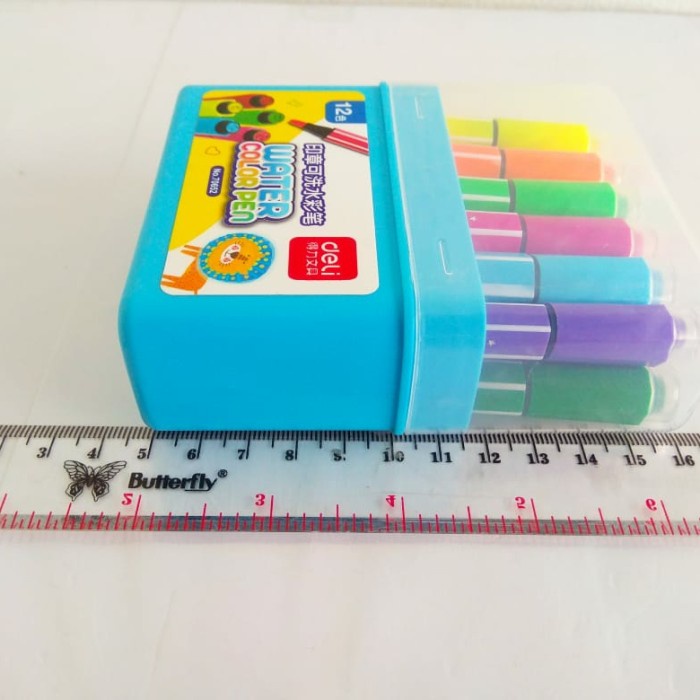 

Gaya Deli Felt Pen With Stamp 70652 12 Warna - Deli Spidol Stempel/Cap Diskon