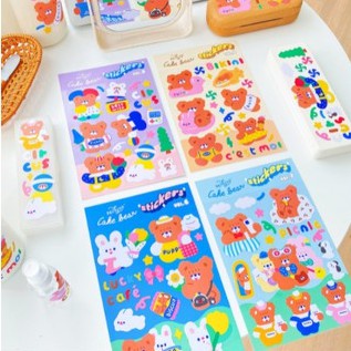 

KIANDAA SS0030 Stiker Milkjoy Cute Sticker Waterproof Segel Motif Beruang Case Handphone / NOTEBOOK / STATIONERY KIANDAA