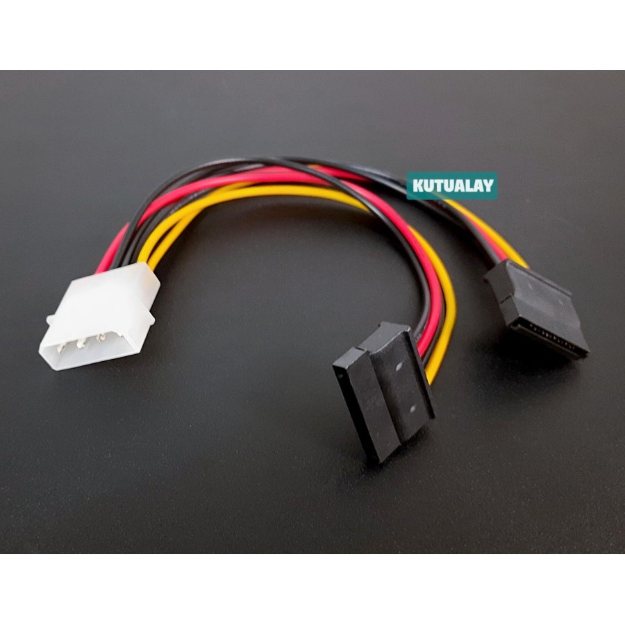 Kabel Power SATA Converter Molex to SATA Cabang 2