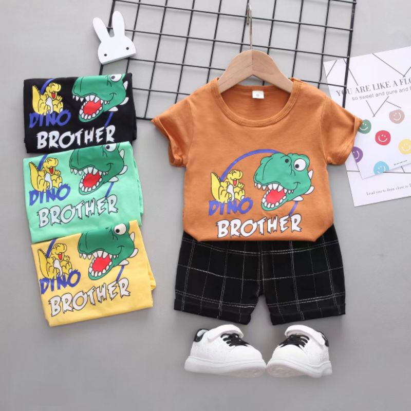 Setelan Anak Laki Laki Import ( KAOS + CELANA BAHAN ) 1-4 Tahun Setelan Anak Cowo Murah