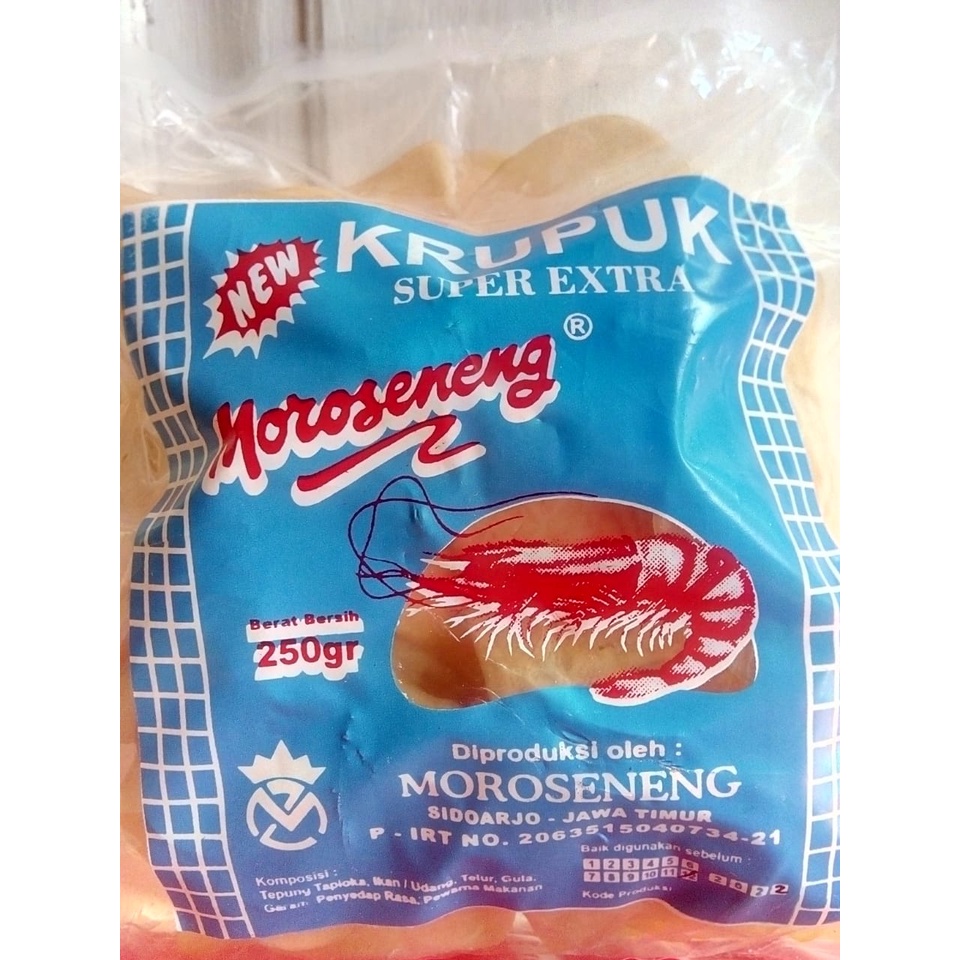 Krupuk Udang Mentah Asli Sidoarjo 250 gr /Krupuk Udang Siap Goreng