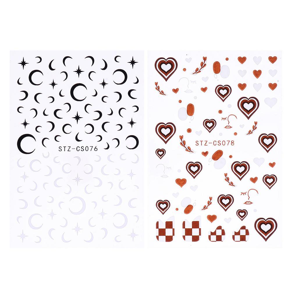 R-flower 3D Stiker Kuku Kecantikan Manicure Nail Art Dekorasi Api Api
