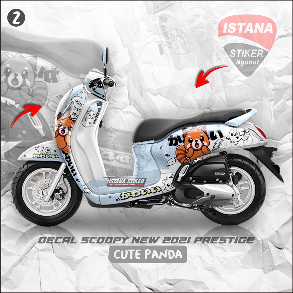 Decal Scoopy New 2021 prestige Cute Panda Lucu