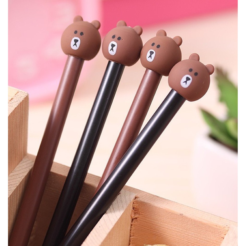 

BALLPOINT KEPALA BERUANG COKLAT - PULPEN BEAR HEAD - PEN BERUANG COKELAT - PENA TINTA HITAM LUCU