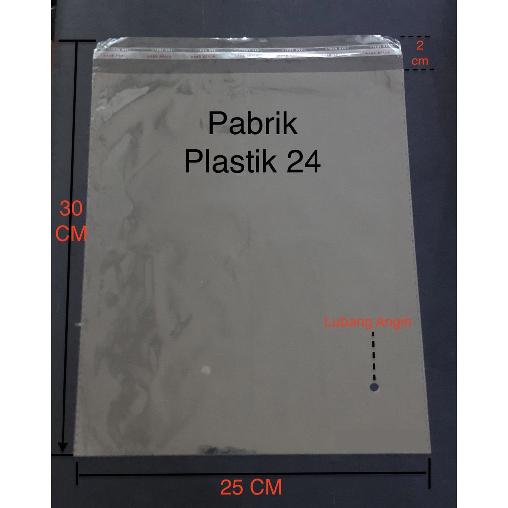 PLASTIK OPP BAJU - TEBAL-PER 100pcs