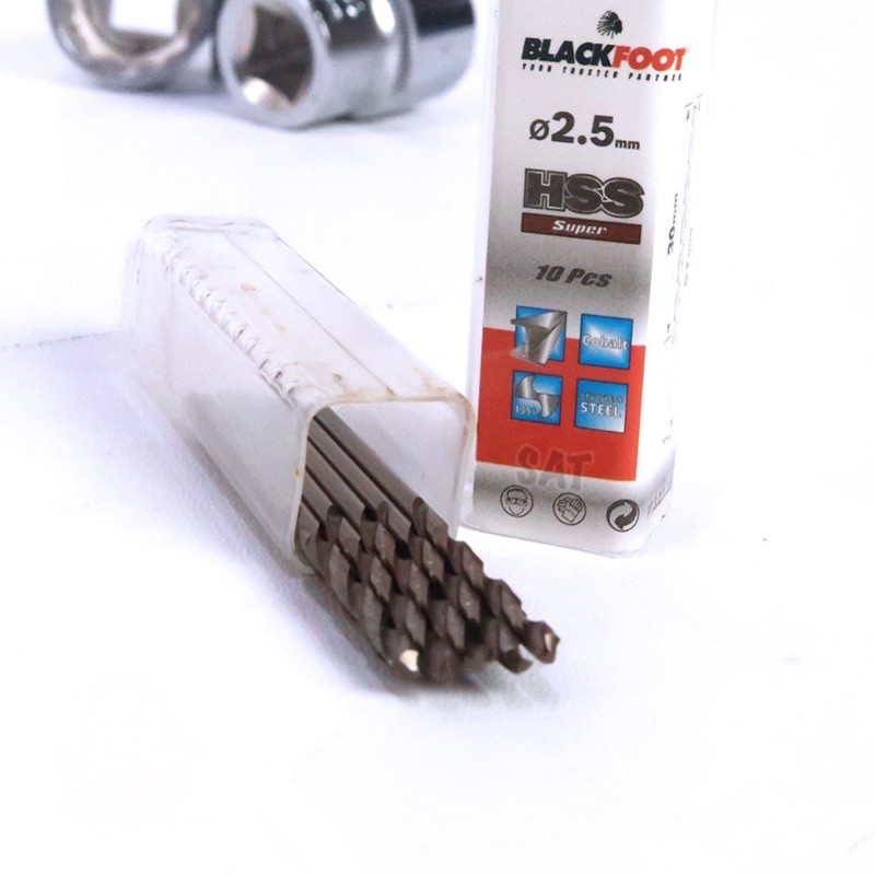 BLACKFOOT Mata Bor Besi HSS Cobalt Gold Super Drill Bit 1 - 3.5mm