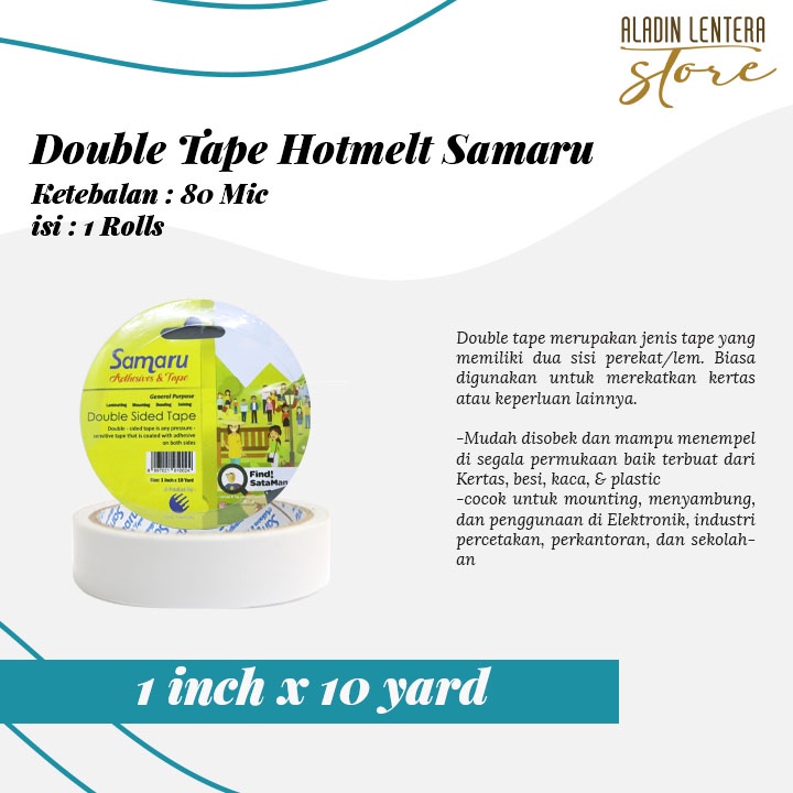 

Double Tape SAMARU Size 1 inch x 10yard