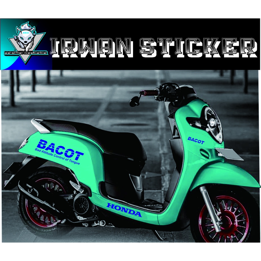 CUTTING STIKER STRIPING BACOT HONDA SCOOPY 2018 2020 COD COSTUM VARIASI TERBARU ALL SCOOPY .