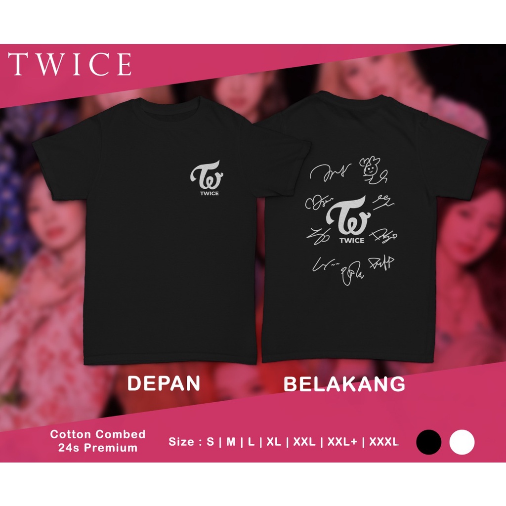 Pretty Savage- Kaos Oversize Twice Sign Depan Belakang