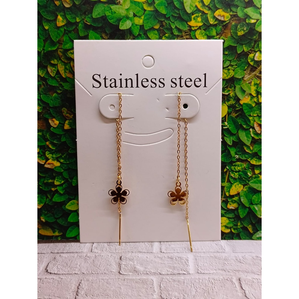 Anting-Anting Panjang Rumbai Wanita, Zirkon Bertatahkan Mikro Berlian Flash Motif korea