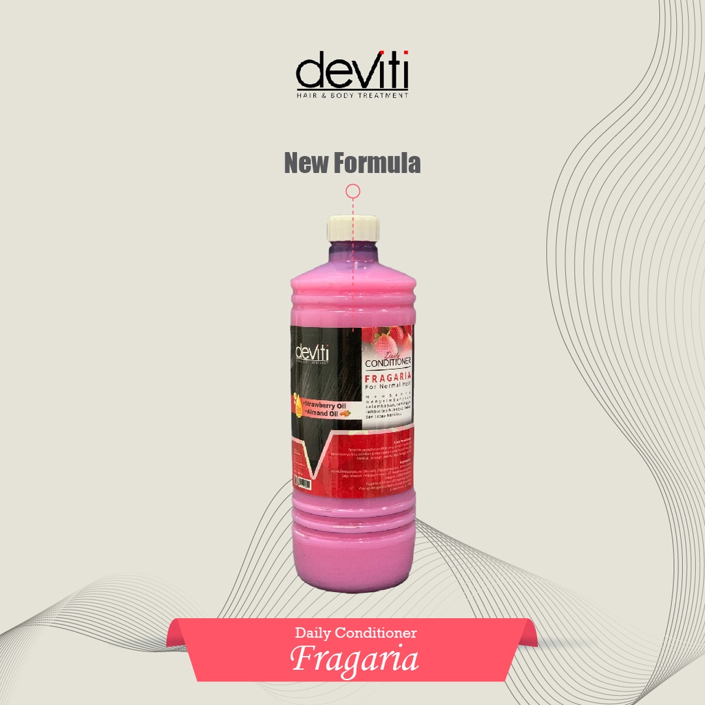 Deviti Hair Conditioner Fragaria Perawatan Rambut Kusam - Kemasan Botol 1L