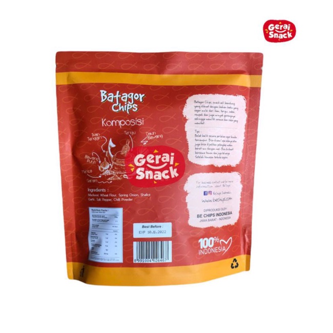 Batagor Kering BeChips Rasa Salty Spicy Asli Bandung 70 g