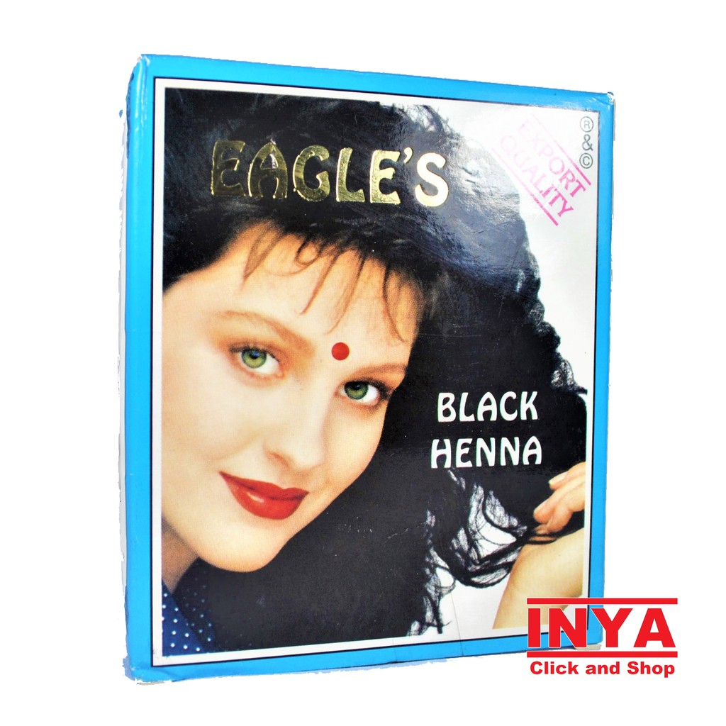 EAGLES BLACK HENNA HAIR DYE 10x6 Bungkus / BOX - Semir Rambut Hitam