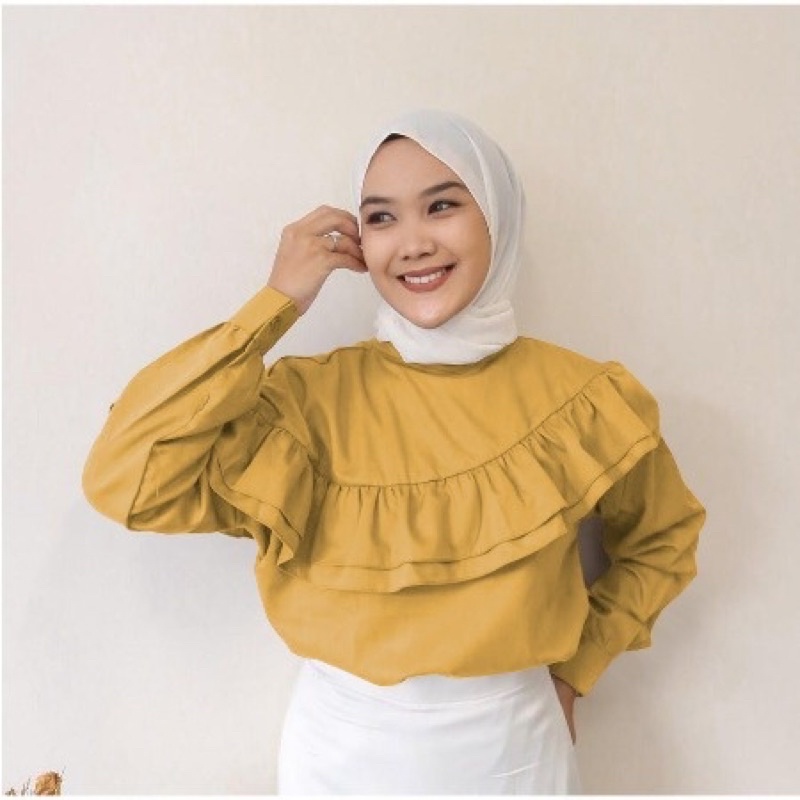 Narina Top Fashion Baju Atasan Blouse Cewek/Wanita Kekinian