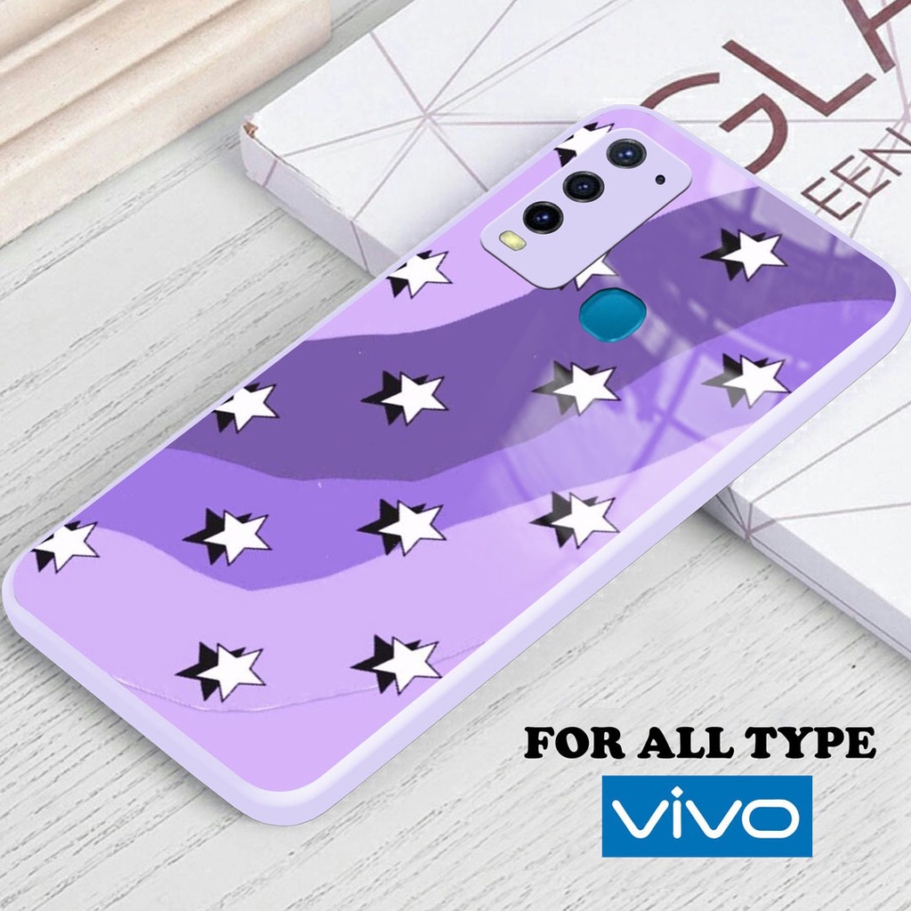 [FC18] Softcase Kaca Warna Lilac/Ungu For Type Vivo Y17 Y15 Y12 Y20/Y20s Y95 Y93 Y91 Y15s Y21/Y21s C
