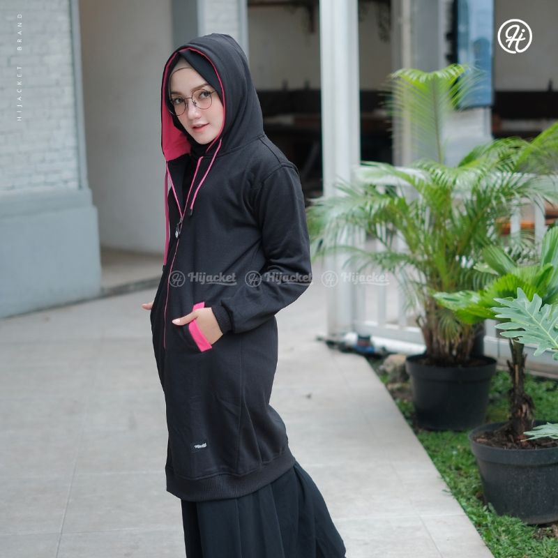 ⭐FREE GIFT⭐ HIJACKET® ORIGINAL BASIC JAKET MUSLIMAH BEST SELLER BLACK SERIES JAKET PANJANG-5