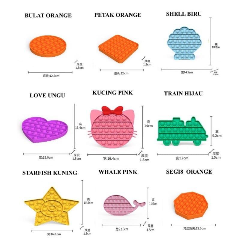 DALINGSHOP Pop it Fidget Mainan Go Bang fox Mind Mainan Anti Stress  Pop Pop itko-6