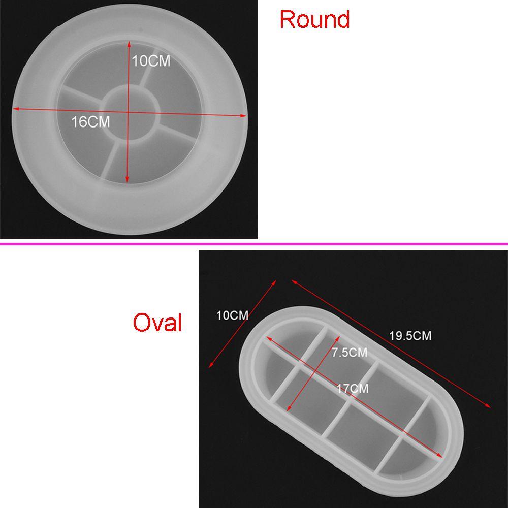 Preva Resin Mold Cetakan Epoxy Transparan Cetakan Bulat Alat Membuat Perhiasan Piring