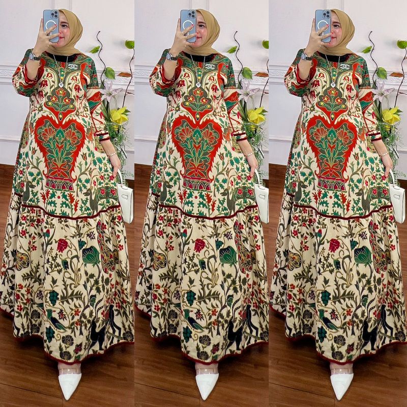 Gamis Bangkok Thailand bunga Terbaru