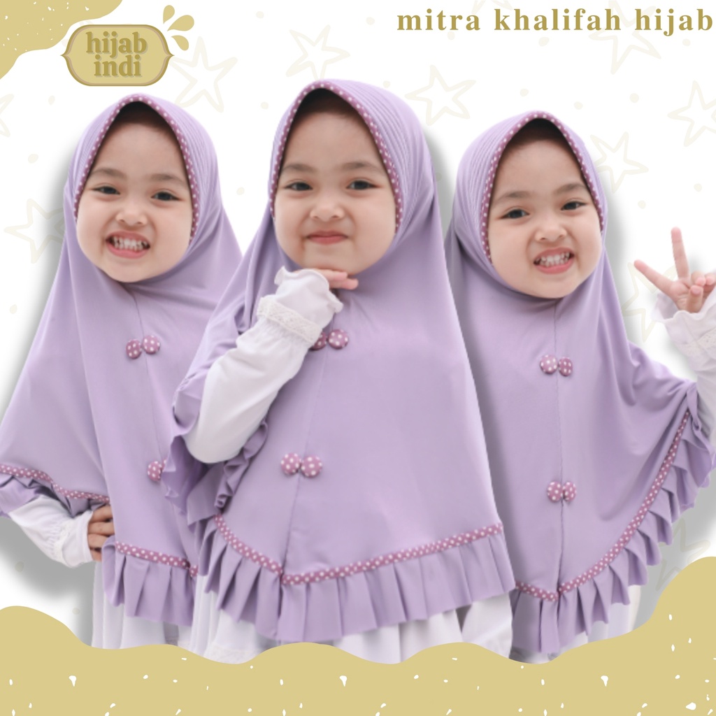 TERMURAHH HIJAB ANAK TK / HIJAB ANAK INDI YUNITA KANCING / KERUDUNG ANAK INSTANT/ JILBAB ANAK PEREMP