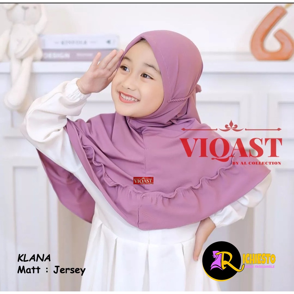 Jilbab Anak Bergo Ropel KLANA Tali Kepang 3-7 Tahun Original Viqast