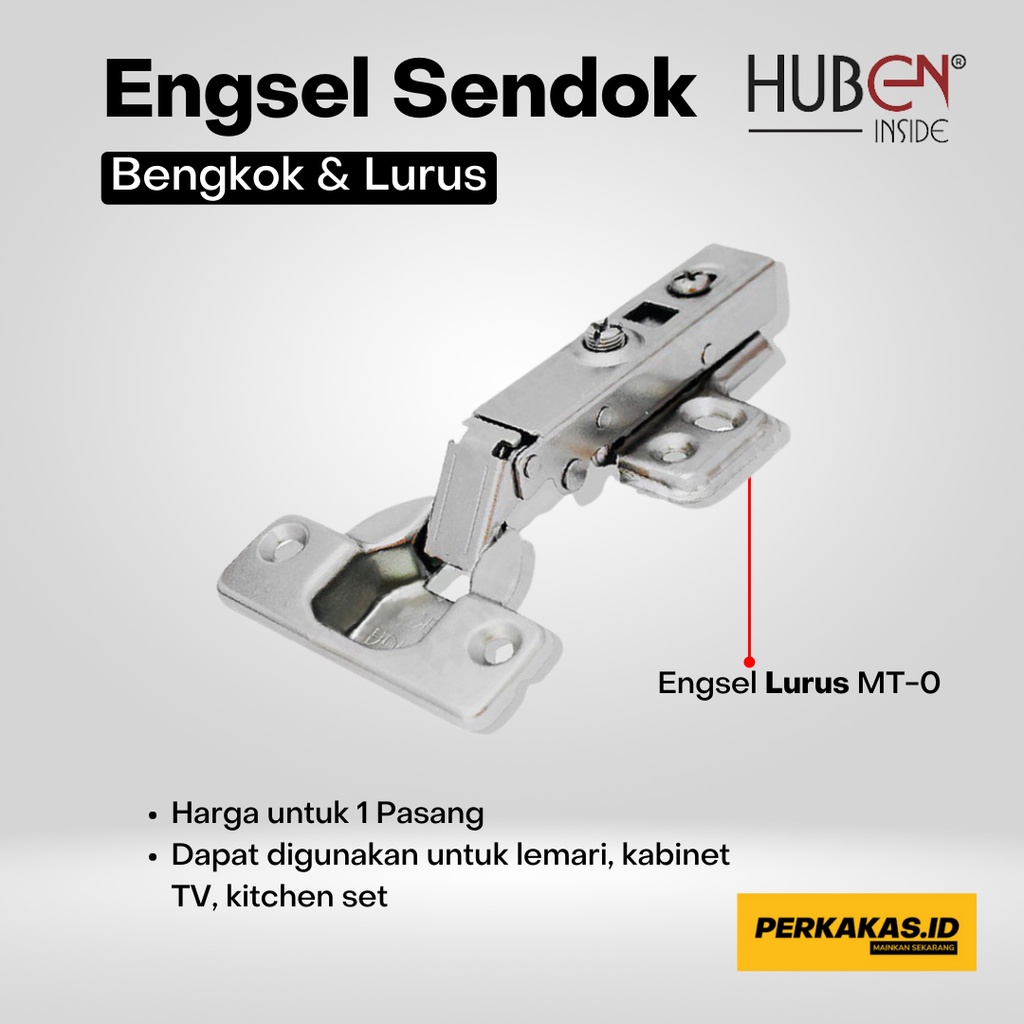 Engsel Sendok Pintu Lemari Lurus Bengkok HUBEN