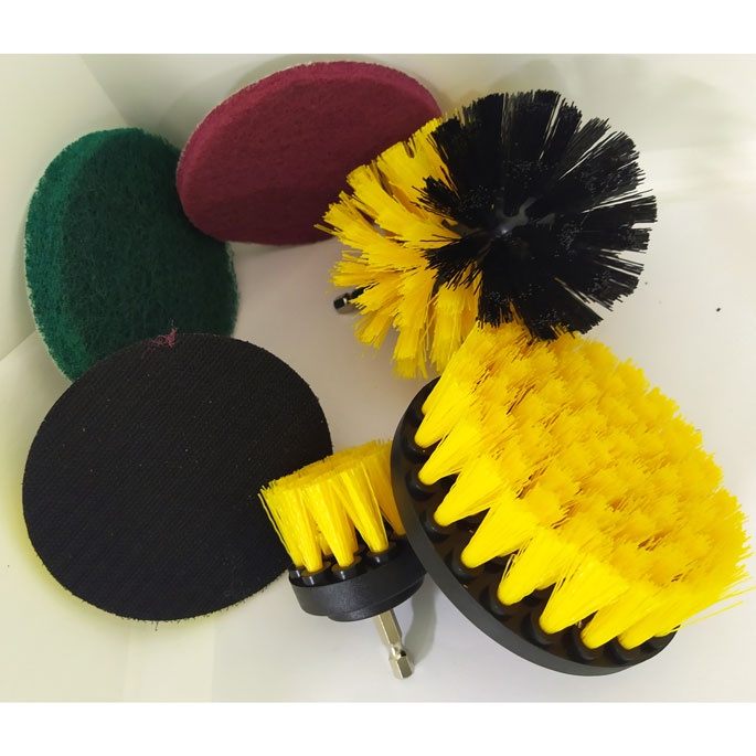 Power Cleaning Brush Head 6 PCS Kepala Sikat Bor Elektrik Mix Colour