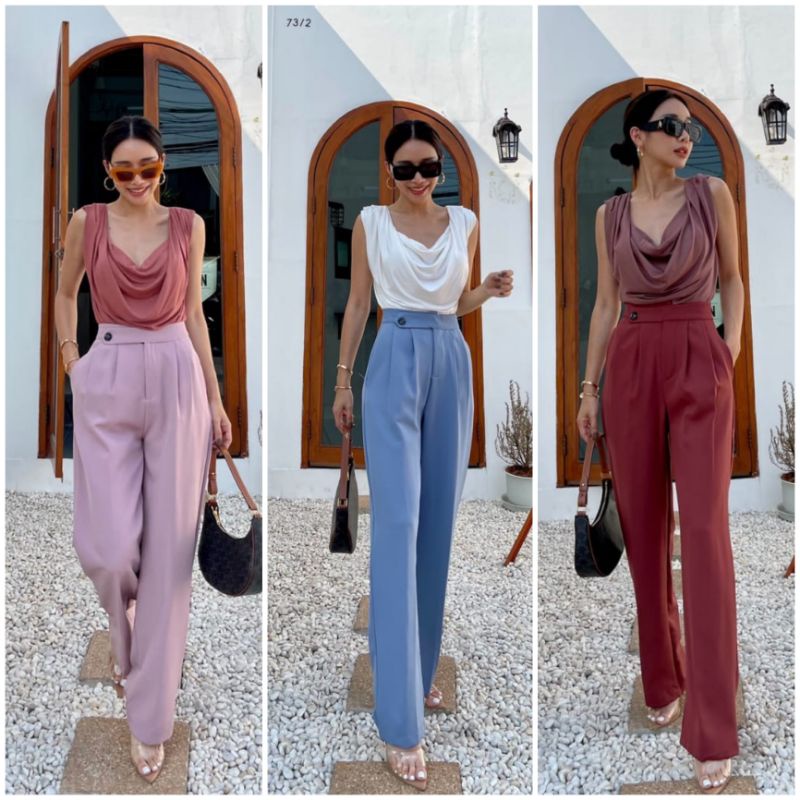 Ready New Promthong hw kulot import bangkok celana panjang wanita best seller fashion murah import b